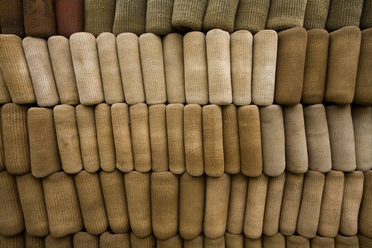 Antique Fire hose folded