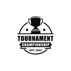 Tournament championship logo vector. Trophy logo