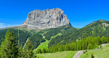 Landscape of the Dolomites with the surroundings in Italy