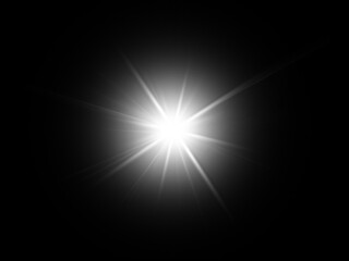 Beautiful light flares. Glowing streaks on dark background