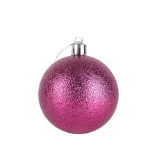 purple christmas ball isolated