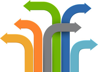 Arrows infographic template background