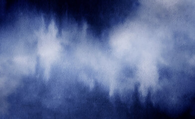 Abstract vector blue watercolor gradient background. Watercolour blur art.
