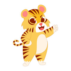 Isolated tiger body baby vector illustration