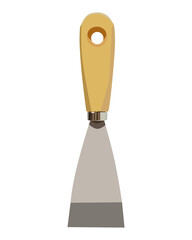 Vector Illustration Scraper isolated on white background. Carpentry hand tools