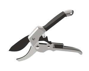 Gardening pruning scissor isolated spring care secateurs branch clippers