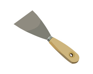 Vector Illustration Scraper isolated on white background. Carpentry hand tools