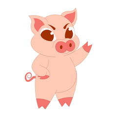 Isolated pig body baby vector illustration