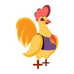 Isolated roaster costume baby vector illustration