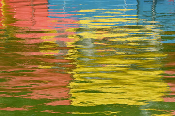Fototapeta na wymiar Colorful Abstract Reflection On Water