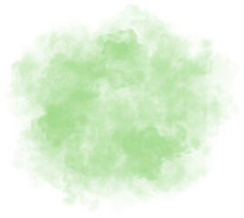 Green Watercolor Splash Soft Cloud Brush