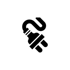 power cable vector icon. computer component icon solid style. perfect use for logo, presentation, website, and more. simple modern icon design glyph style