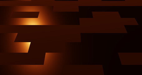 Render with smooth and matte surface in orange light
