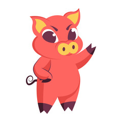 Isolated pig baby vector illustration
