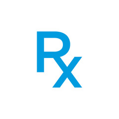 RX symbol, medical health logo company design illustration.