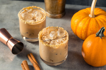 Pumpkin Spice White Russian Cocktail