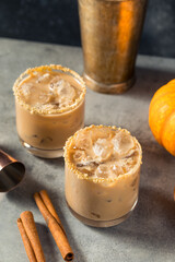 Pumpkin Spice White Russian Cocktail