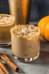 Pumpkin Spice White Russian Cocktail
