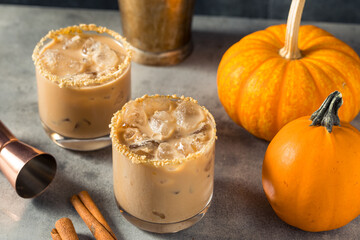Pumpkin Spice White Russian Cocktail
