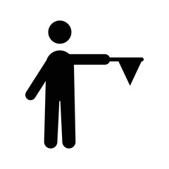 Assistant referee icon vector graphic illustration