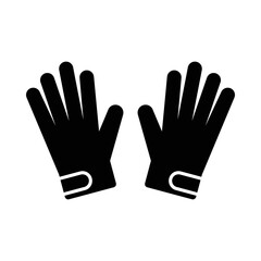 Goalkeeper gloves icon vector graphic illustration