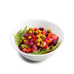 Vinaigrette salad with boiled vegetables