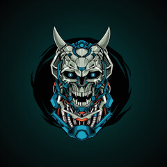 skull vector robot mechanical 