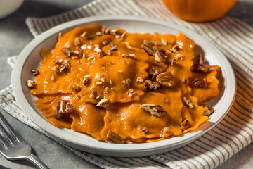 Homemade Autumn Pumpkin Ravioli