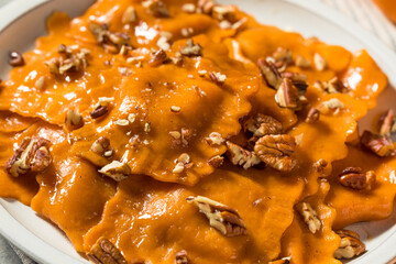 Homemade Autumn Pumpkin Ravioli