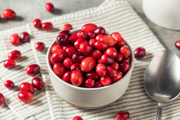 Raw Red Organic Fresh Cranberries