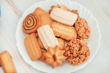 Deliciosos biscoitos caseiros. docinhos amanteigados. bolacha caseira. Biscoitos amanteigados feitos em casa. 