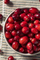 Raw Red Organic Fresh Cranberries