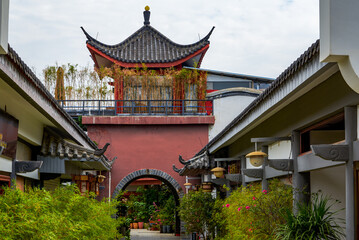 Fototapeta premium A raised archway of a traditional Chinese ancient building
