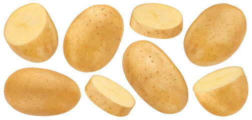 Potato isolated on white background with clipping path