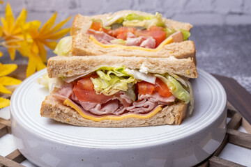 Korean style food delicious sandwich