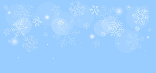 Fototapeta na wymiar blue christmas background. background with snowflakes. winter. Seasonal greeting card template 