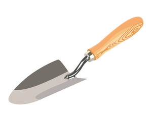 Vector Illustration Shovel isolated on white background. Carpentry hand tools.