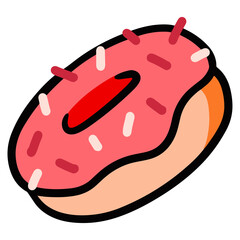 Sweet doughnut Illustration for sweet dessert