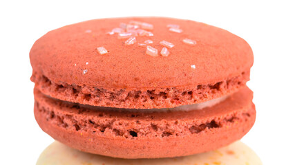 Macaroon cookie isolated. Sweet food shot in studio