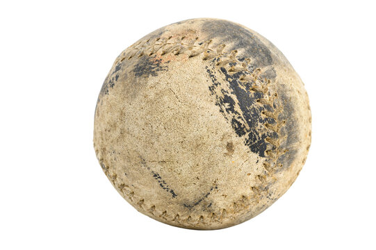 Dirty and used baseball ball isolated and shot in studio