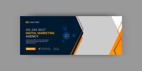 Corporate social media cover banner template for social media post.