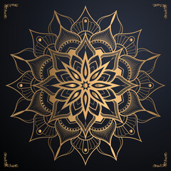 Decorative golden mandala background and download eps files.