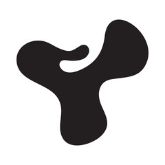 Black liquid shape frame.Organic shape. Irregular stain.Liquid abstract figure.Black blob.
Graphic element, smooth shapes.Vector flat illustration.Isolated on white background.