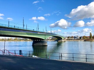 the bridge over the  Rin river, bonn, germany