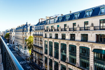 Fototapeta premium View at Parisian apartment buildings in the center of Paris, France, Europe