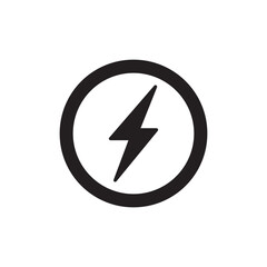 Lighting Bolt Icon Vector Illustration Style