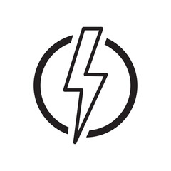 Lighting Bolt Icon Vector Illustration Style