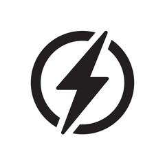 Lighting Bolt Icon Vector Illustration Style