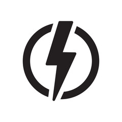 Lighting Bolt Icon Vector Illustration Style