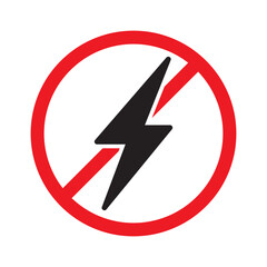 Fototapeta premium Lighting Bolt Icon Vector Illustration Style